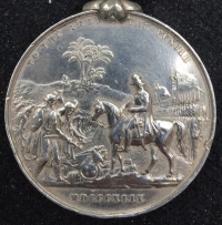 AN EXCELLENT & SCARCE PUNJAB MEDAL 1848-49
(CHILIANWALA)-(GOOJERAT)
To: George Simpson 61st (South Gloucestershire) Foot Regt 
(Deserted for a month in 1834, Court Martial, Imprisoned, Rejoined) 