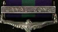 A RARE “CANAL ZONE” (PARAS) GENERAL SERVICE MEDAL.
To. 19031615 Pte A.K. SIMS-NEIGHBOUR. 3rd PARACHUTE REGt.
An Excellent Medal for the Suez Crisis.
