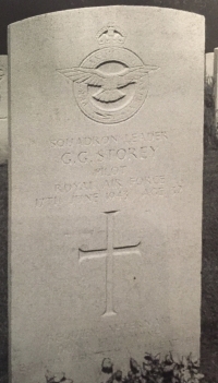 AN OUTSTANDING & UNUSUAL “LANCASTER” PILOT
(49 Squadron) CASUALTY. Sqd/Ldr G.G. STOREY. RAF.
KILLED-in-ACTION 17th JUNE 1943.(A Night Fighter “Ace” Kill)
 A pre-war civilian Pilot with previous Army Service. 
