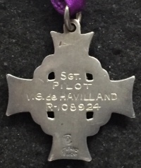 An Important Canadian “Memorial Cross” Casualty Group of three.
To: Sgt Pilot, Victor George De Havilland. Killed in an accident while unauthorised low flying, 15th September 1942. The Nephew of Sir Geoffrey De Havilland.