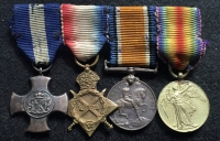 A VERY RARE & DESIRABLE “SUBMARINE SERVICE” DISTINGUISHED SERVICE CROSS & 1914-15 Trio, (M.I.D. Four Times) 1939-45 War Medal & R.N.V.R. Decoration.Lt Cdr C.S. Sim. DSC. R.N.R. & Royal Australian Naval Brigade