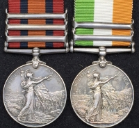A RARE & SUPERBLY WELL DOCUMENTED, Three Clasp “WITTERBERGEN” Q.S.A./ K.S.A. PAIR. To. 2886. Pte (14 Year Old Drummer Boy) Sgt. R.J.L. HASLER. 2nd KING’S OWN YORKSHIRE LIGHT INFANTRY. 