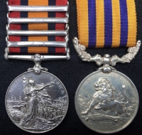 A TOTALLY OUTSTANDING & EXTREMELY RARE FOUR CLASP 
“DEFENCE OF MAFEKING”  Q.S.A. &  BRITISH SOUTH AFRICA COMPANY PAIR. Protectorate Regt F.Force, Bechuanaland Border Police,Peninsula Horse & 2/Imp Light Hs.