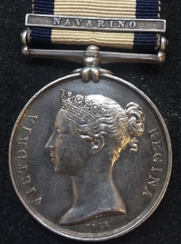 A SUPERB PAIR OF NAVAL GENERAL SERVICE MEDALS. To:
Midshipman Lt JOSEPH RAY. “VICTORIOUS WITH RIVOLI” HMS VICTORIOUS  & Landsman JOSEPH RAY. “NAVARINO” HMS ASIA.