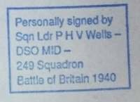 The Unique DISTINGUISHED SERVICE ORDER, (1944)
 “Battle of Britain” Aircrew Europe, Africa, Italy, (MID), Battle of Malta. P/0 Patrick H.V. Wells, 249 Sqd (Hurricanes) 73 & 255 Squadrons, RAF. (Shot down by Adolf Galland,1940)