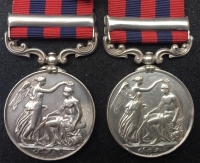 A VERY ATTRACTIVE PAIR  OF RARE “PERSIA” CLASP 
INDIAN GENERAL SERVICE MEDALS: To. 64th Foot (2nd Bn Staffordshire Regiment)