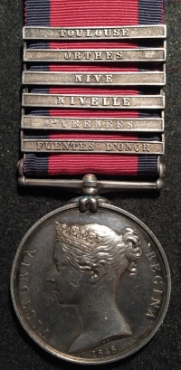 A SUPERB & RARE “BLACK WATCH” (6 Clasps) MILITARY GENERAL SERVICE MEDAL. To:Cpl. William McDonald. 42nd FOOT REGt (Also Fought at The Battle of Waterloo)