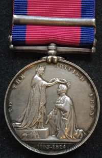 A SUPERB “CAVALRY” (Two Clasp) MILITARY GENERAL SERVICE MEDAL 1848. [VITTORIA] & [ORTHES] To. GEORGE HARWOOD 15th (Duke of Cumberland’s) Hussars.