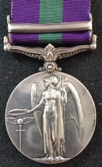 A SCARCE  (GVR)  GENERAL SERVICE MEDAL “IRAQ”
To:  89751. Pte M. MASSEY. NORTHUMBERLAND FUSILIERS.