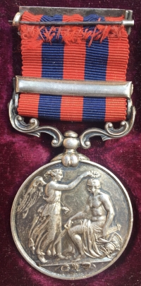 AN EXCELLENT & EXCEPTIONALLY NICE INDIAN GENERAL SERVICE MEDAL (1854) “HAZARA 1888” To: 1371 Sgt H. MITCHELL. 2nd Bn ROYAL SUSSEX REGt. (MINT STATE IN ORIGINAL CASE)
