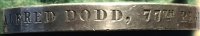 AN ATTRACTIVE &  RARE CRIMEA MEDAL (Sebastopol)
To: 3286. Private Alfred DODD. 77th Foot (East Middlesex) Regt.
KILLED IN ACTION at “Battle of Sebastopol”. 25th May 1855.
With Original Victorian Cotton & Silk Ribbon