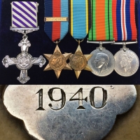 A SPECIAL “83rd ANNIVERSARY” OFFERING.    A Superb & Rare (Unattributed) BATTLE of BRITAIN,DISTINGUISHED FLYING CROSS (1940) with 1939-45 Star (Battle of Britain Clasp) Aircrew Europe Star,Defence & War Medals