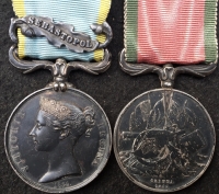 AN IMPORTANT CRIMEAN WAR “MEDICAL OFFICER’S PAIR”
To: ASSt SURGEON LAWRENCE HAWKINS. Served with Florence Nightingale. Crimea (Sebastopol) *Turkish Medal (British)*The Silver Example by Hunt & Roskell.