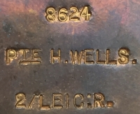 AN ULTRA  RARE & DESIRABLE  “1st Day, Battle of Loos” 1914 Star & Bar Trio To: 8624. Pte H. WELLS. 2nd Bn LEICESTERSHIRE REGt.
Killed-in-Action 25th September 1915.