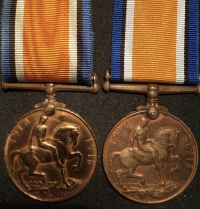 A PAIR OF VERY RARE “BRONZE” WAR MEDALS. 
To: MALTESE LABOUR CORPS, & CHINESE LABOUR CORPS.
a) P.4. G. PACE MALTESE L.C.  b) NO. 92719. CHINESE L.C.