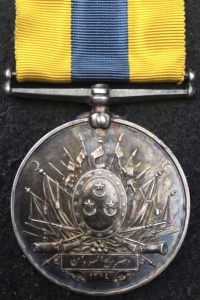 AN EXCESSIVELY RARE & COMPLETE “ROYAL NAVY” 
(Gunner’s) 1914-15 Star Trio, with KHEDIVE’s Sudan Medal.
To: W.A. CORTIS. H.M.S SCOUT 1896 (& GNR, HMS SEAFLOWER
“MINESWEEPER” (1914)