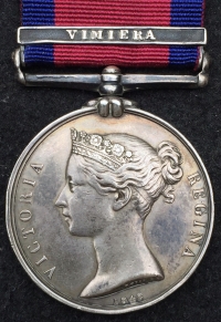 A HIGHLY UNUSUAL “PRISONER OF WAR”  MILITARY GENERAL SERVICE MEDAL (VIMIERA)  To: G.COLE.  2nd (Queen’s Royal West Surrey) Foot Regiment. Captured by the French at Vimiero on 22nd October 1808.