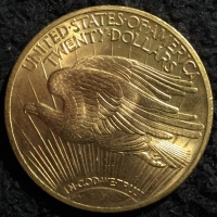 An Attractive UNITED STATES of AMERICA 1923 “ST. GAUDENS” $20 Gold Piece “Double Eagle”. Weight 33.436 gms & Containing .9675 Ounce Pure Gold.