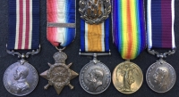 AN EXCESSIVELY RARE & DESIRABLE (Old Contemptible’s) “ROYAL FLYING CORPS” Military Medal, with 1914 Star & Bar Trio and RAF L.S.G.C. To. 168. Cpl-WO2, A.L.WOOLSEY. R.F.C. 
No.2 Squadron & 1 Military Wing R.F.C.
