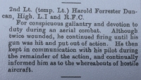 A Rare & Emotive ROYAL FLYING CORPS (CASUALTY) MILITARY CROSS, Lieut HAROLD F. DUNCAN. With Royal Condolence Telegram from King George V & Queen Mary,& Brother’s 5th H.L.I. WW1 & WW2 T.D. Group of Nine.