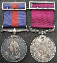 A VERY RARE & INTERESTING NEW ZEALAND MEDAL (1863-1866) & L.S.G.C. PAIR. To. 3077. Sgt John McNally 43rd (Monmouthshire) Foot Regt. Born in Canada & joined the British Army aged only 14 in 1853 at Dublin.