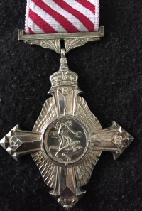 A RARE & DESIRABLE “AIR FORCE CROSS” QEII (1960) 
With War Medal 1939-35 & General Service Medal 
“MALAY PENINSULA” To: 579944. Flt Lt J.G. DAVIES. R.A.F.