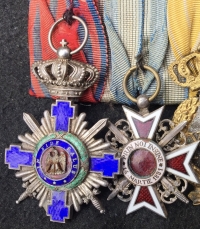 A Superb Romanian Officer’s Baltic War & Great War, Order of The Star  &Order of The Crown,  Group of Six. Mounted as worn on original bar and ribbons.