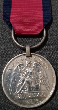 A SUPERB & ULTRA HIGH GRADE  “WATERLOO MEDAL” 
Pte THOMAS WARD, 3rd Bn GRENADIER GUARDS. Three Wounds in the Head, Knee & Leg at Waterloo. Born 1785 Newland,Coldford, Gloucester.