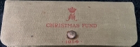 AN EXCESSIVELY RARE (& PRACTICALLY UNOBTAINABLE) 
PRINCESS MARY’S CHRISTMAS FUND 1914. “Crested & 1914 Dated Original Canvas Stationary Wallet, Pencil & Writing Set”