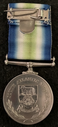 A Superb (Falklands War) South Atlantic Medal. To: Submariner. LMA. G. A. Spriggs. D146519T.  Medic & Diver, Hunter-Killer Nuclear Submarine H.M.S. CONQUEROR. Sank Argentinian Light Cruiser ARA General Belgrano, 2nd May 1982.