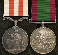 A Senior Indian Army Medical Officer’s Group
C.B. (Mil) Indian Mutiny Medal (3 x MID), Afghan War Medal. Surgeon & Sgn Major (Deputy Surgeon General) Dr ALFRED ETESON.Indian Med’ Service, Bengal Med’ Dept & Bengal Arty.