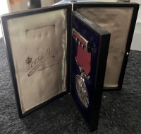 A VERY DESIRABLE & EARLY (1912) “LIVERPOOL SHIPWRECK & HUMANE SOCIETY’S FIRE MEDAL“ With colour photo of recipient in later life.To: JAMES BAXENDALE-MOSS.With CASUALTY son’s WW2  medals.