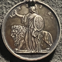 A CLASSIC INDIAN MUTINY “LUCKNOW CASUALTY” MEDAL (DELHI)-(LUCKNOW) To: PETER LYNCH, 1st EUROPEAN BENGAL FUS’. (DIED OF WOUNDS 24th Aug 1857) Liverpool Man. With relation’s Liverpool Rgt WW1 pair.