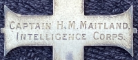 An Extremely Rare “INTELLIGENCE CORPS” (Special Agent’s) MILITARY CROSS & 1914-15 Star Trio with M.I.D. & Commemorative Plaque. 2nd Lt HENRY M. MAITLAND. Died of Spanish Flu & pneumonia 10th NOVEMBER 1918.