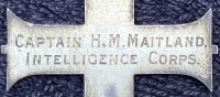 An Extremely Rare  “INTELLIGENCE CORPS” (Special Agent’s) MILITARY CROSS & 1914-15 Star Trio with M.I.D. & Commemorative Plaque. 2nd Lt HENRY M. MAITLAND. Died of Spanish Flu & pneumonia 10th NOVEMBER 1918.