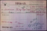 A Superb “Battle of Festubert” DISTINGUISHED CONDUCT MEDAL (Single) With an outstanding “One Man Army” Battle Citation.
A Motherwell man. 1339 L/ Cpl ROBERT SAMPSON. 1st/6th (Cameronians) Scottish Rifles.T.F.