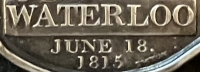 A DESIRABLE & HISTORICALLY IMPORTANT “WATERLOO MEDAL”
To: Pte WILLIAM HODGIN, 2nd Bn GRENADIER GUARDS, 
A SERIOUSLY WOUNDED DEFENDER at HOUGOUMONT FARM, WHO LOST A LEG.