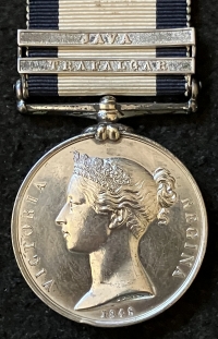 An Outstanding TRAFALGAR & JAVA, two clasp N.G.S. To: JAMES CHAPMAN. A Marine Society orphan boy sailor. Officers’ servant & powder monkey. Served at Trafalgar in HMS Royal Sovereign under Admiral Cuthbert Collingwood.