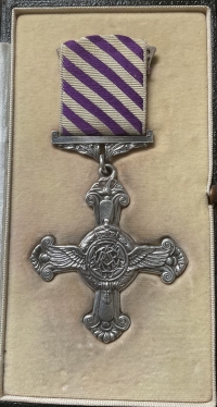 A DESIRABLE & ATTRACTIVE “Anonymous” DISTINGUISHED FLYING CROSS (1944) With 
Aircrew Europe Star, (France & Germany clasp), A group of five.With Original Royal Mint Case.